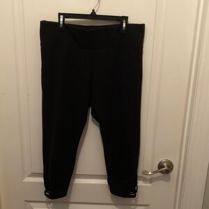 Victoria's Secret Black Leggings with detail on bottom side